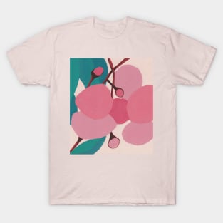 Musk Pink Gum Flowers by Australian Artist Leah Gay T-Shirt